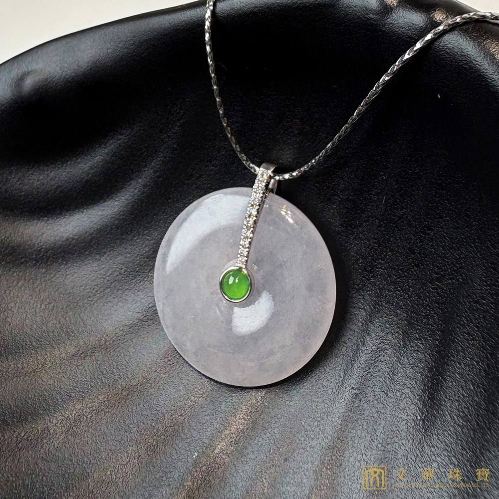 翡翠納福平安扣玉墜