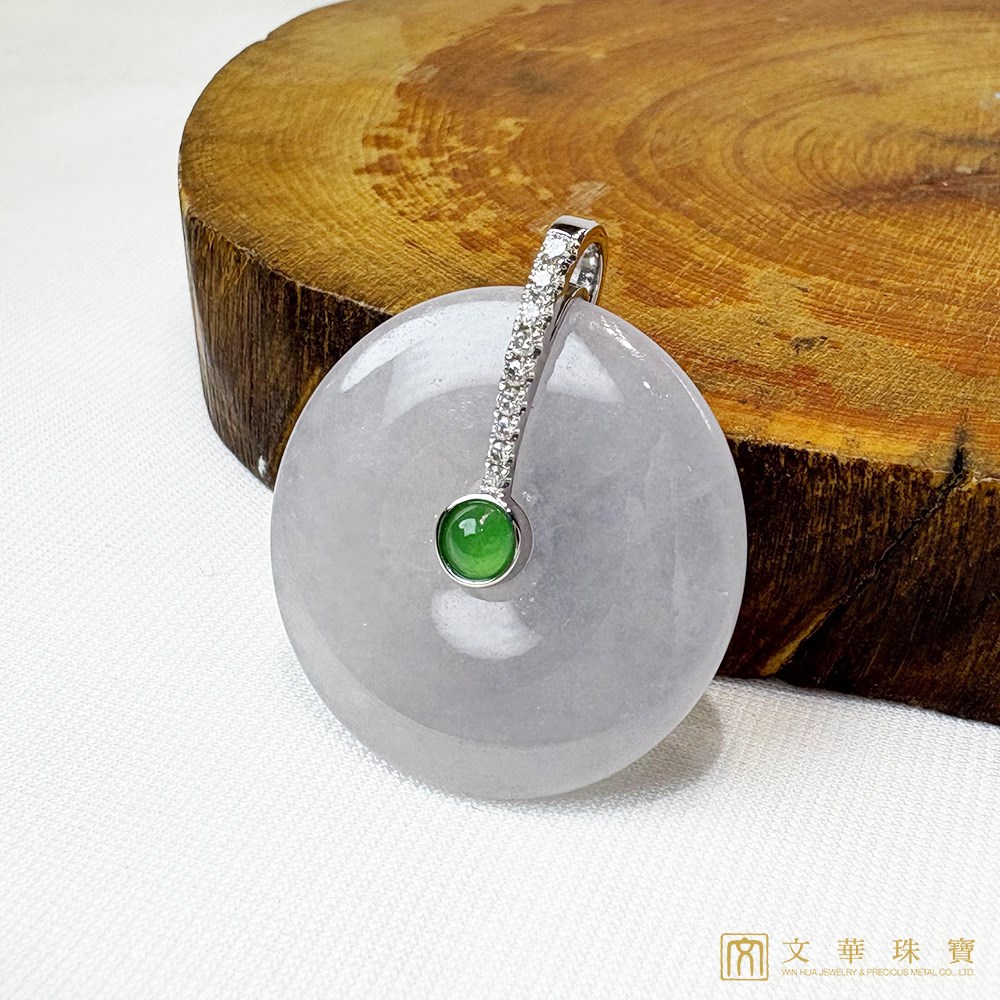 翡翠納福平安扣玉墜