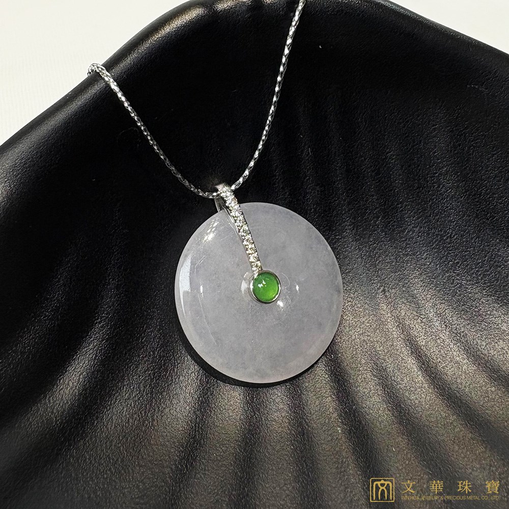 翡翠納福平安扣玉墜