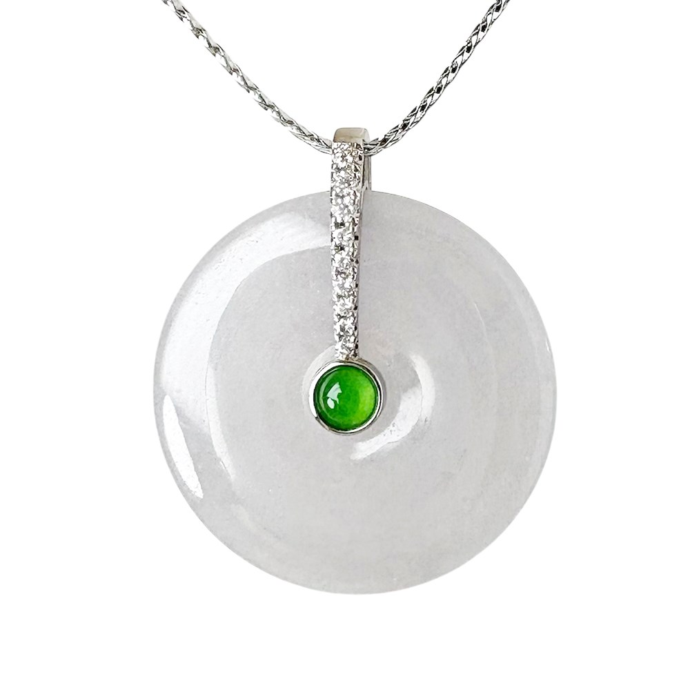 翡翠納福平安扣玉墜