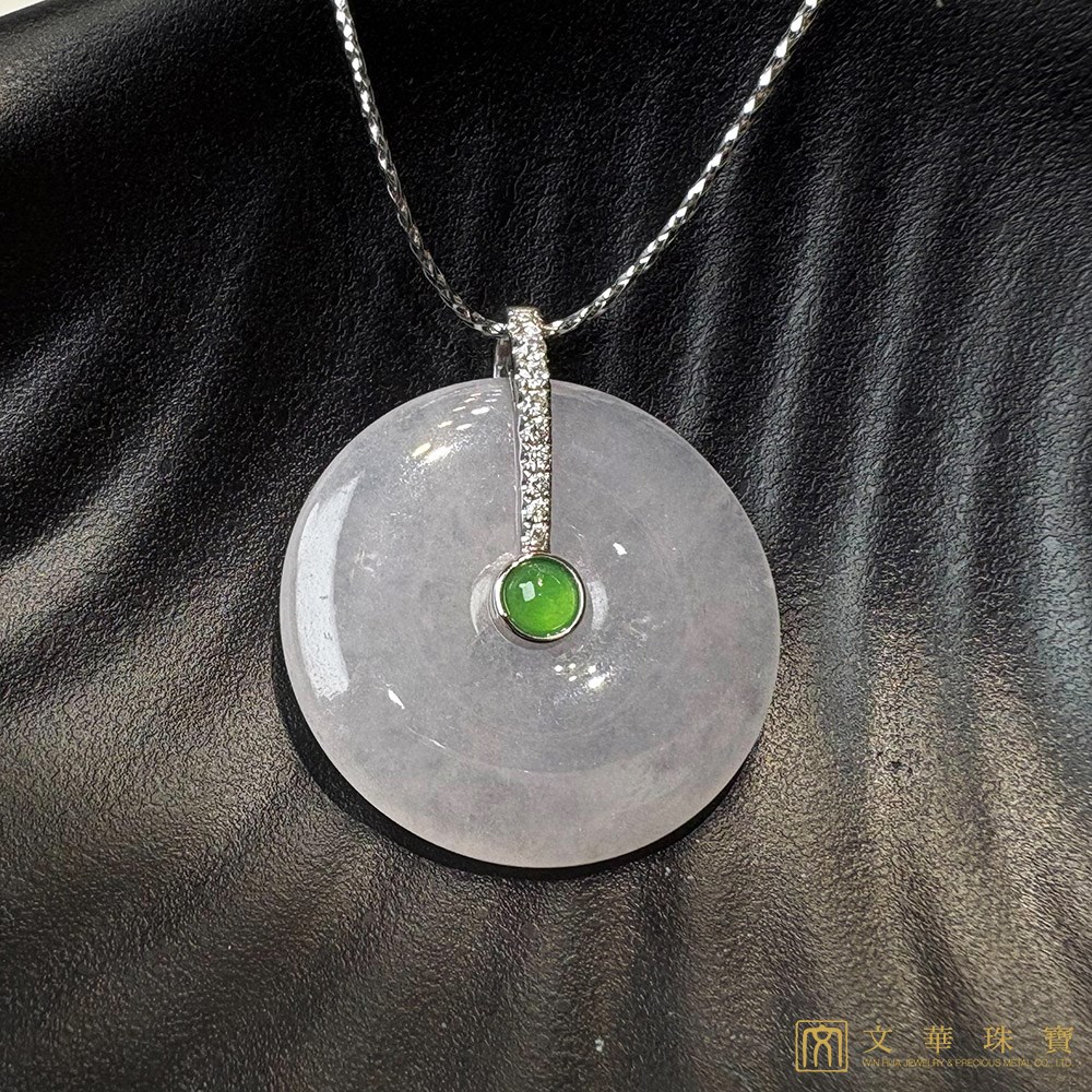 翡翠納福平安扣玉墜