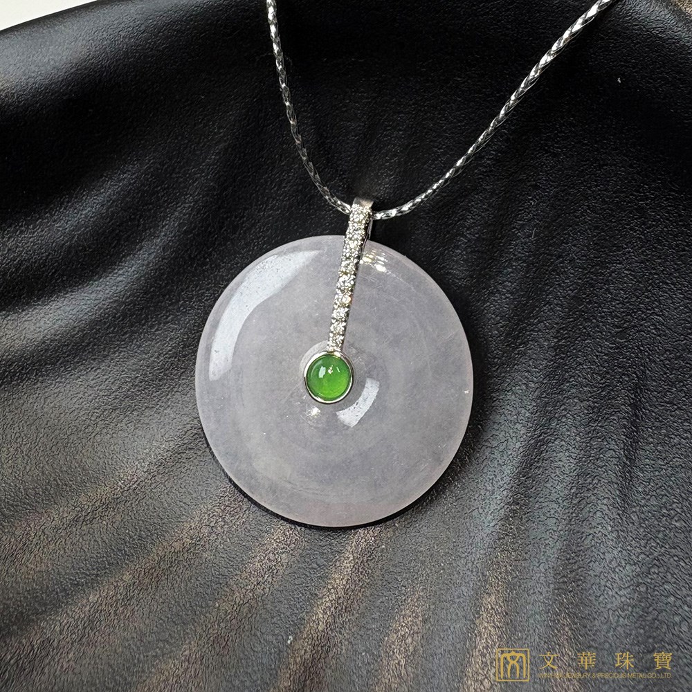 翡翠納福平安扣玉墜