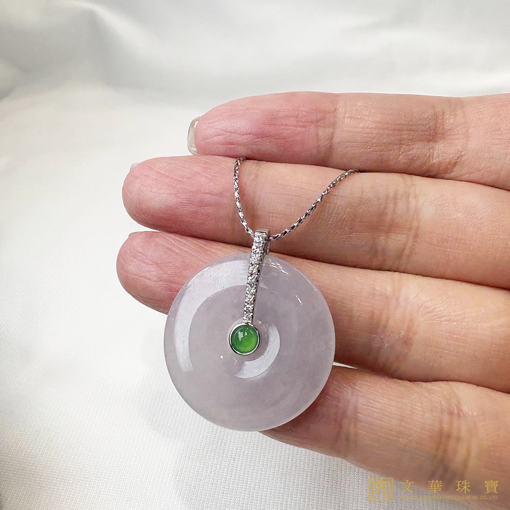 翡翠納福平安扣玉墜