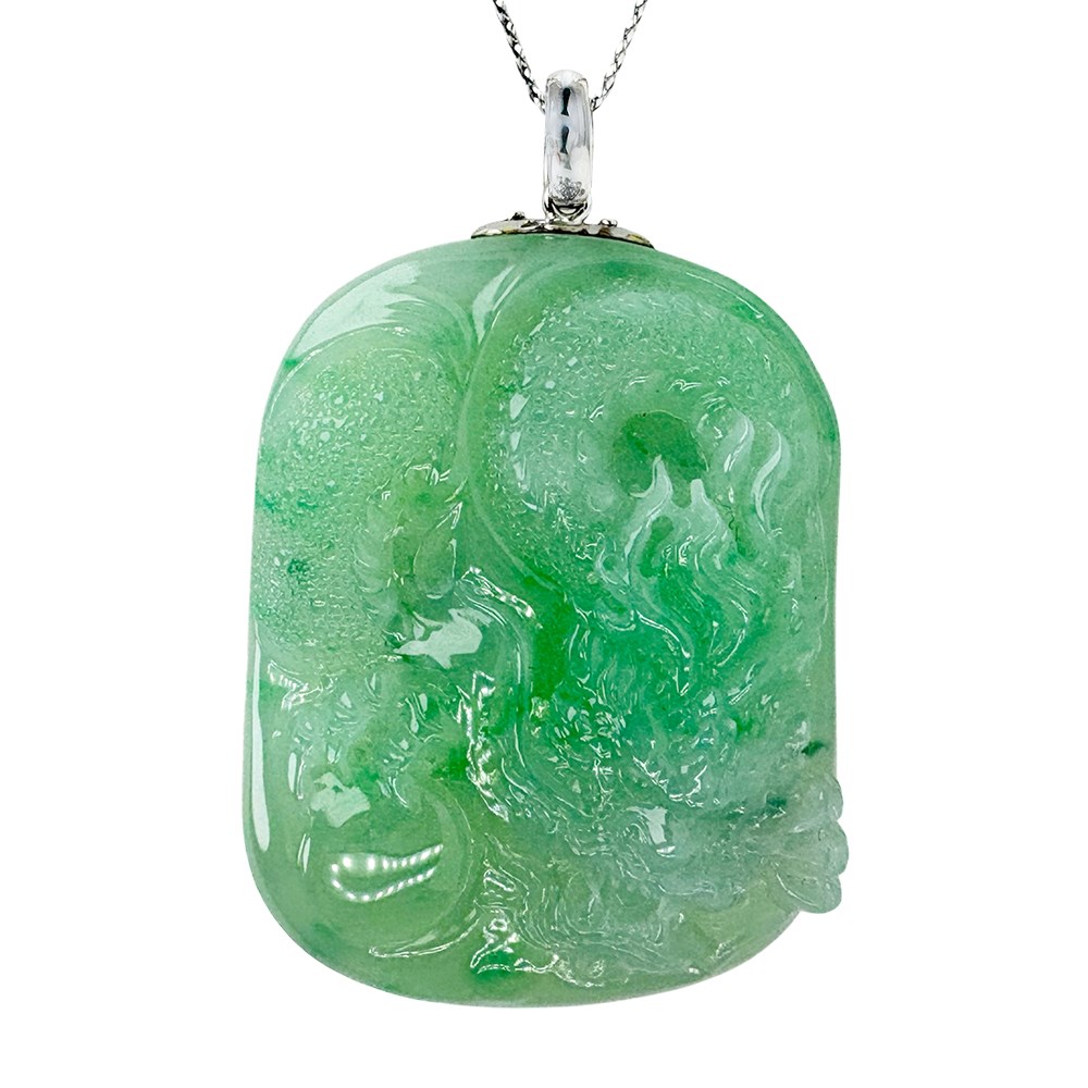 翡翠蘋彩騰龍龍牌