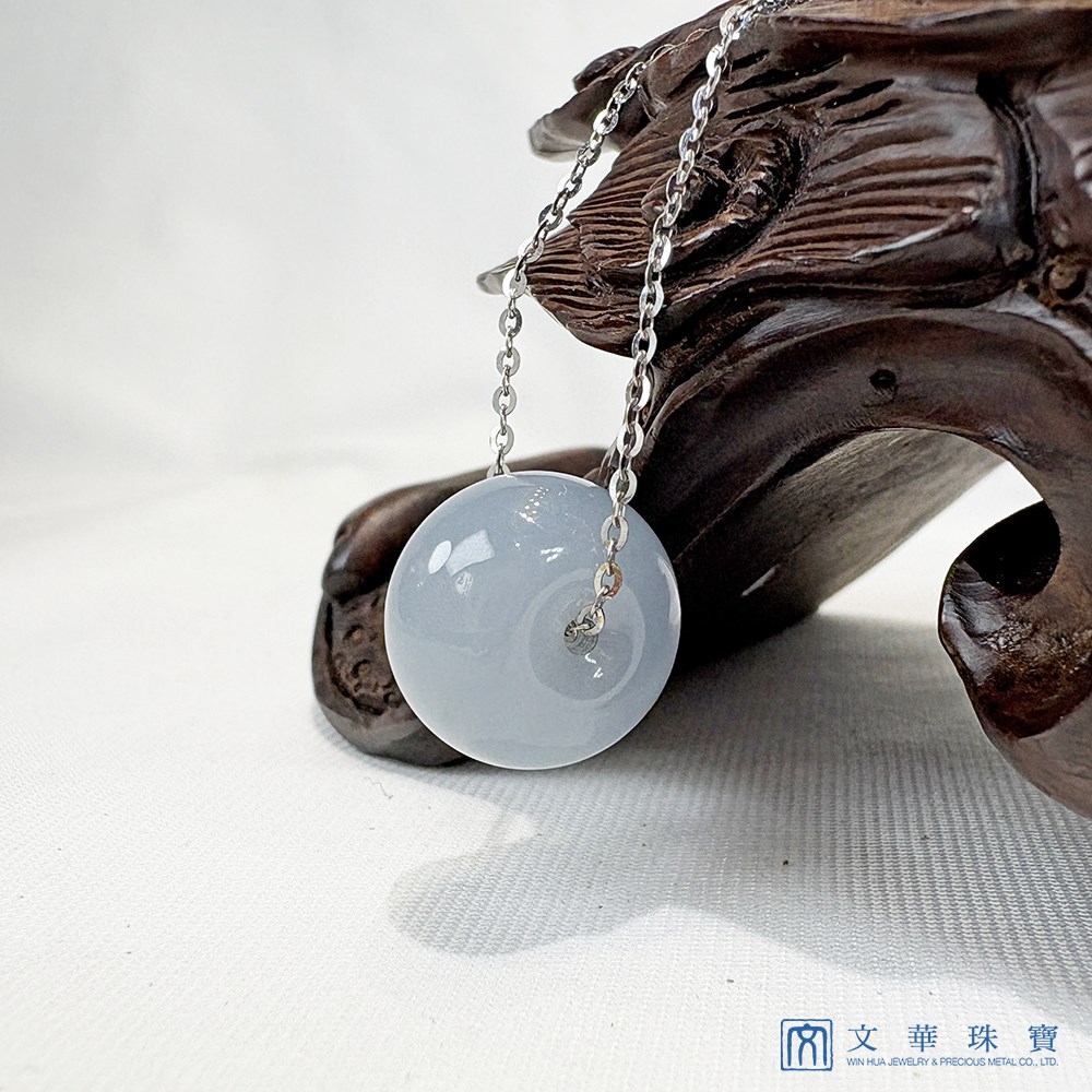 淡藍紫路路通K金項鍊 18K金