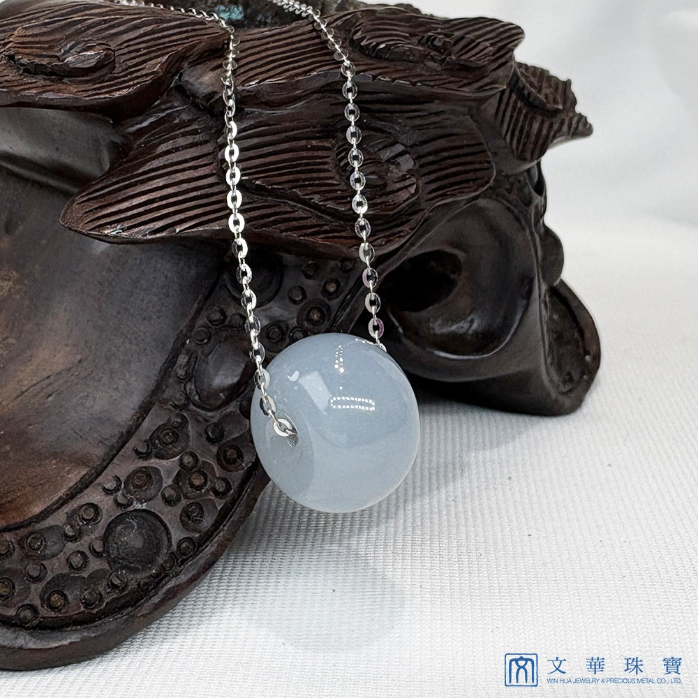 淡藍紫路路通K金項鍊 18K金