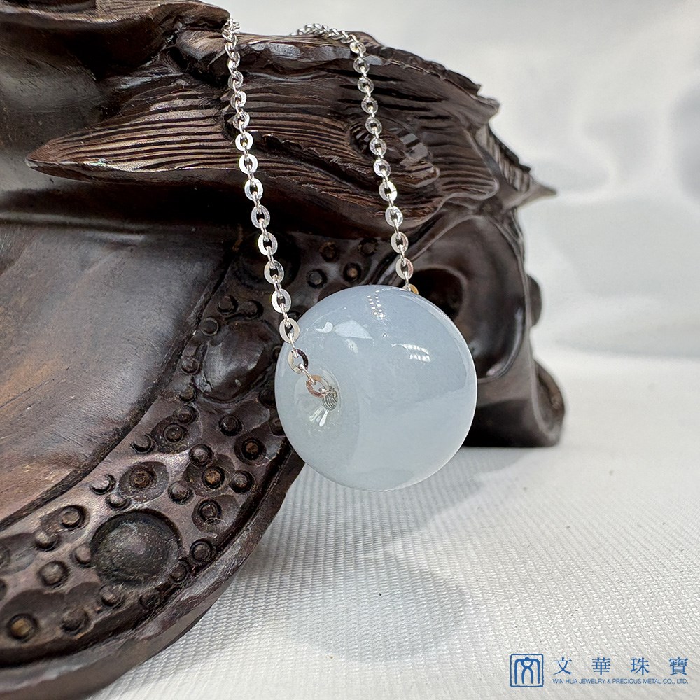 淡藍紫路路通K金項鍊 18K金