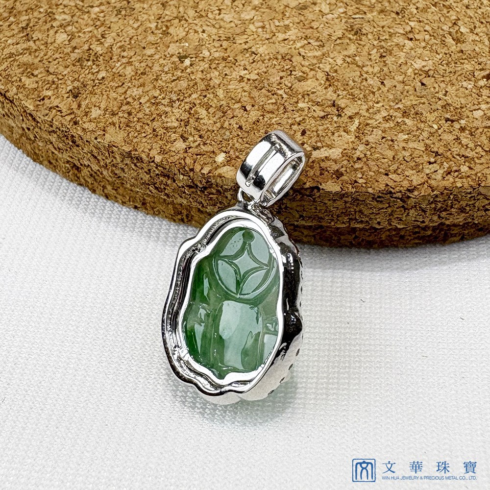 翡翠聚寶貔貅鑽墜 