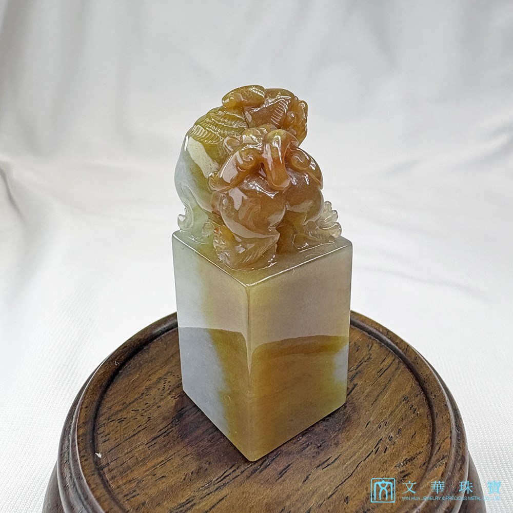 翡翠瑞金貔貅方印