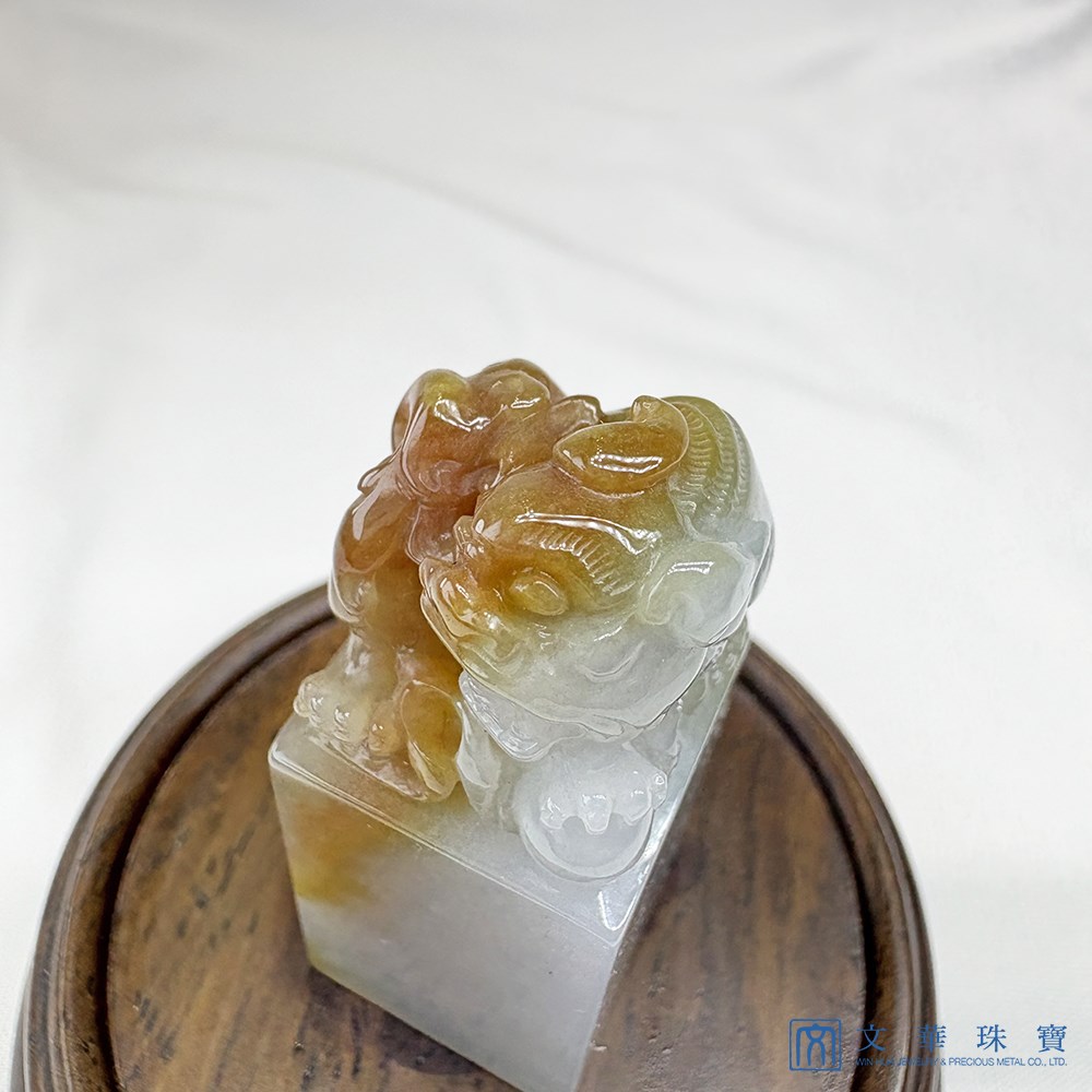 翡翠瑞金貔貅方印