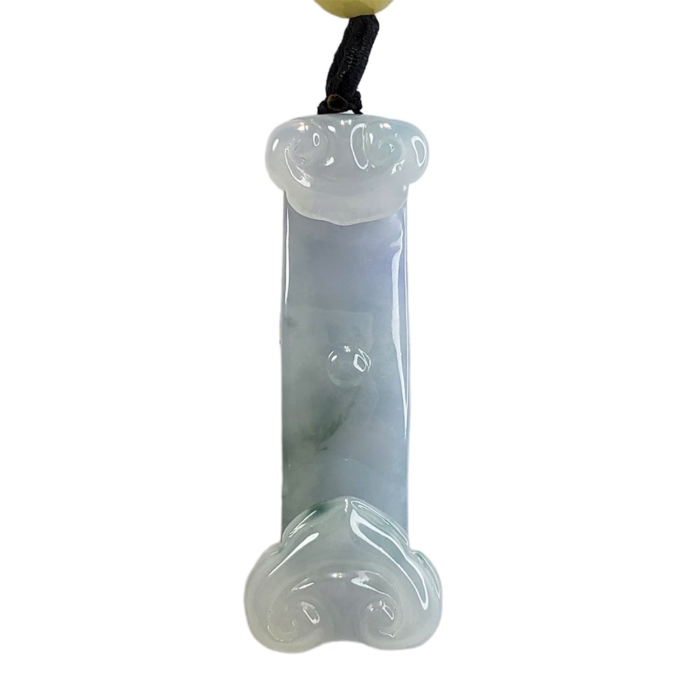 冰紫飄花如意把玩擺件 