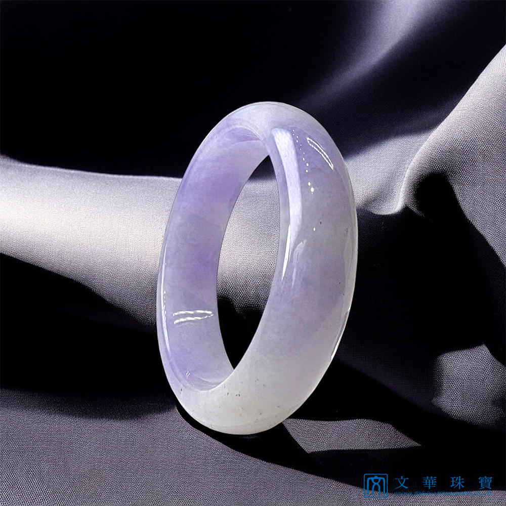 冰種紫羅蘭寬版貴妃鐲 17圍