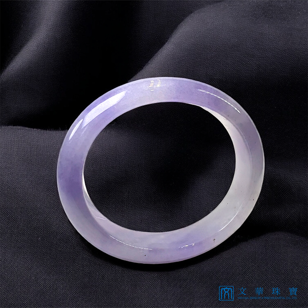 冰種紫羅蘭寬版貴妃鐲 17圍