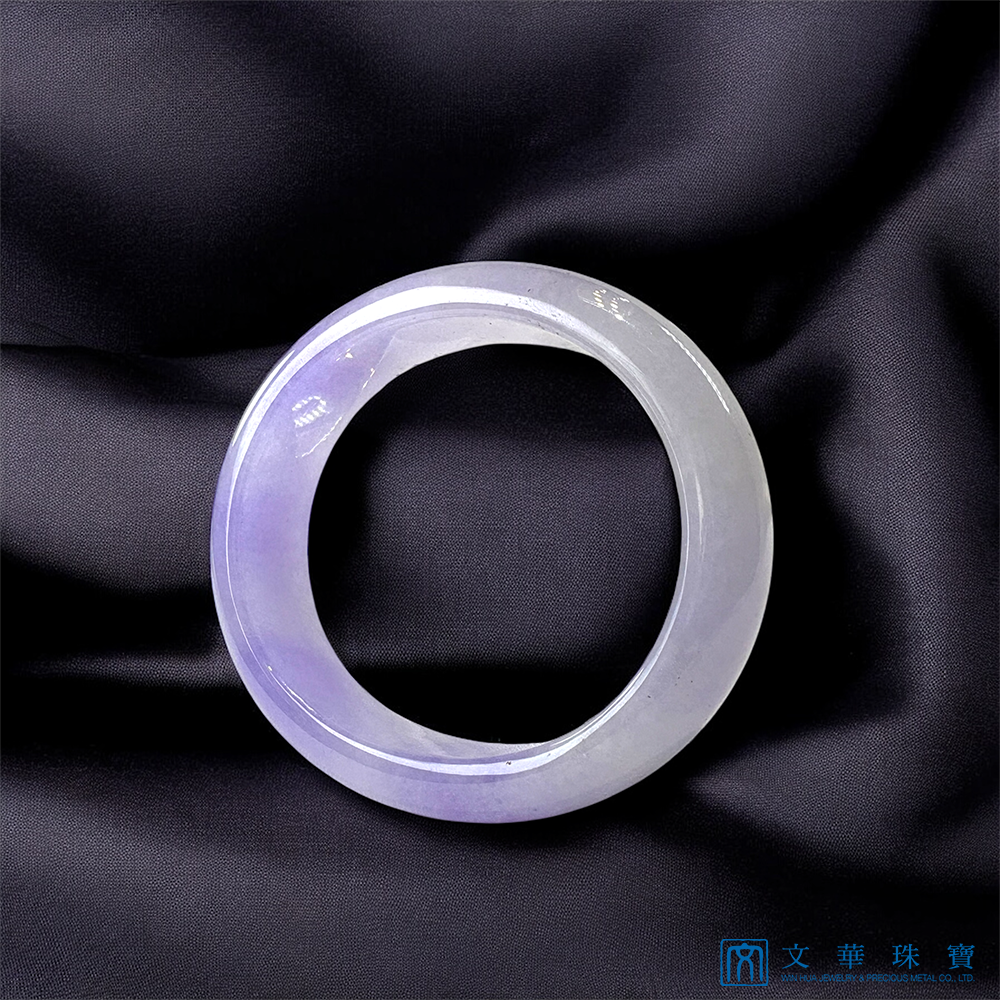 冰種紫羅蘭寬版貴妃鐲 17圍