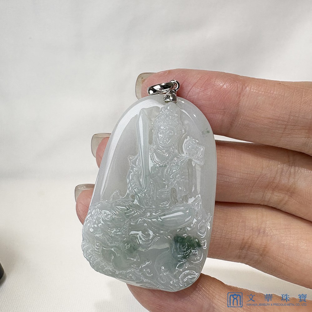 文殊菩薩翡翠玉墜