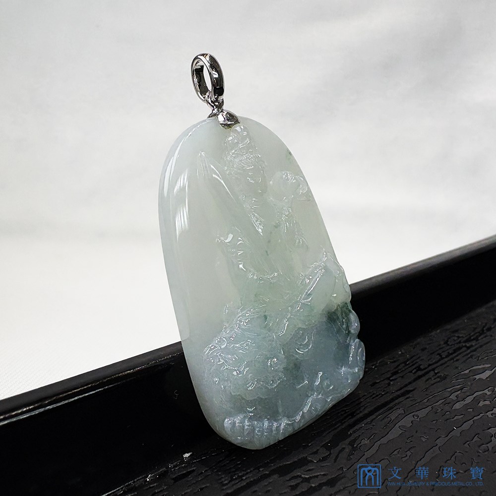 文殊菩薩翡翠玉墜