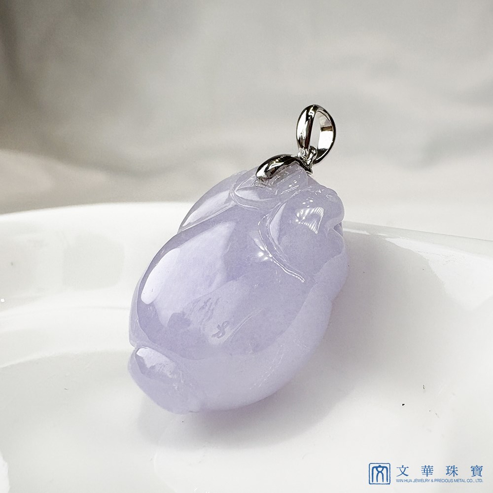 紫羅蘭圓滿財蟾翡翠玉墜