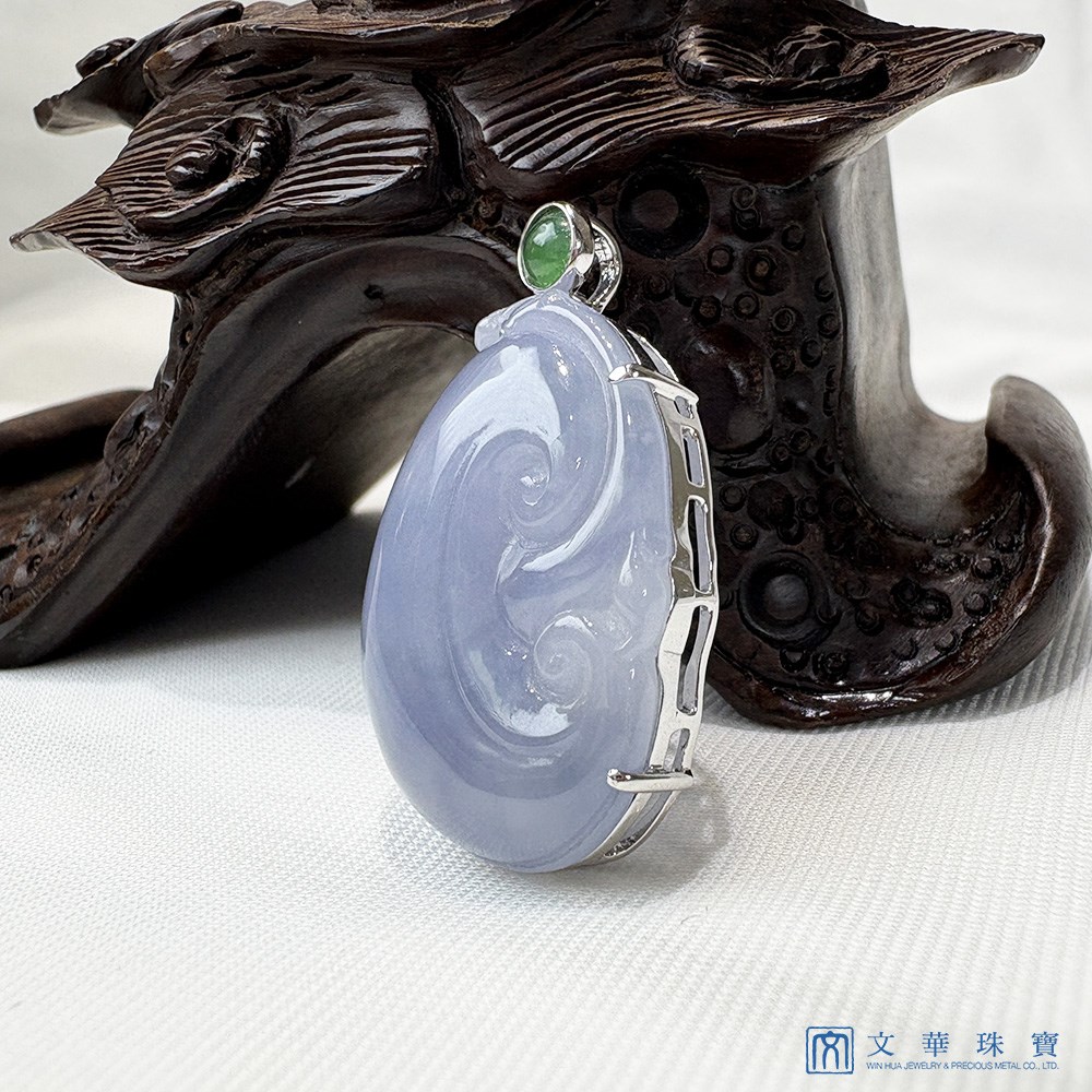 紫羅蘭如意翡翠玉墜