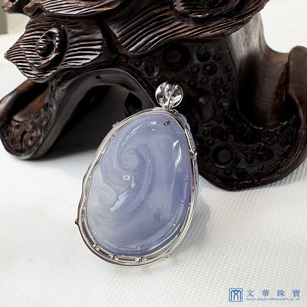 紫羅蘭如意翡翠玉墜