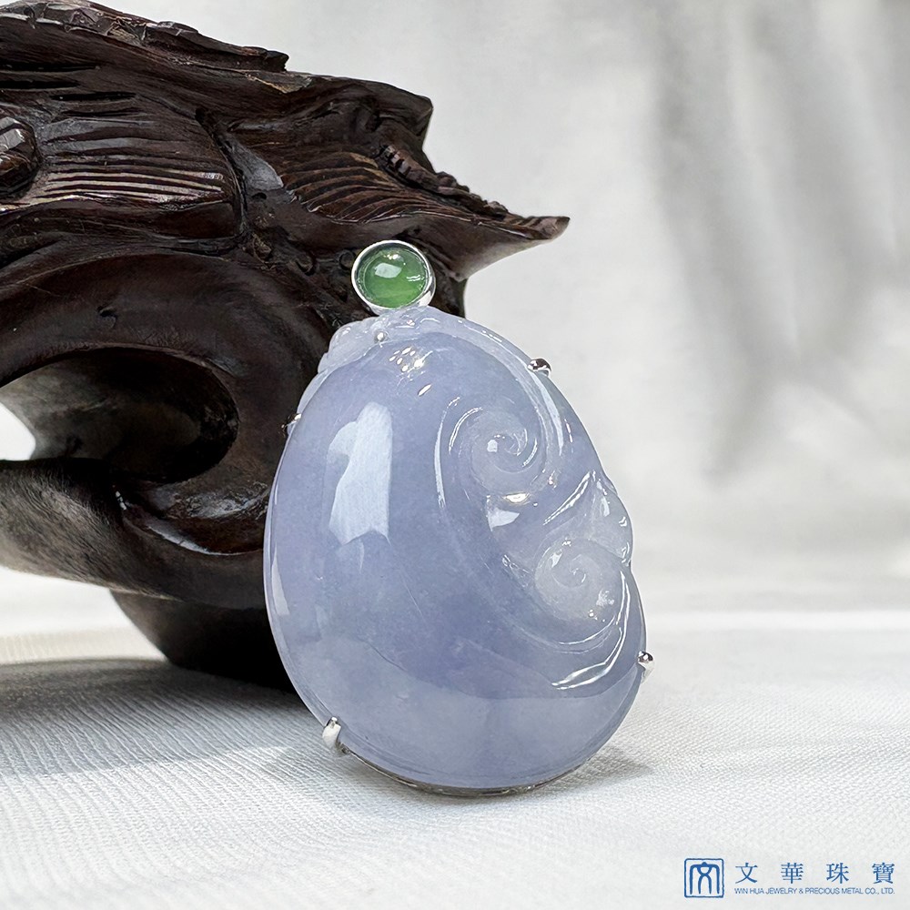紫羅蘭如意翡翠玉墜