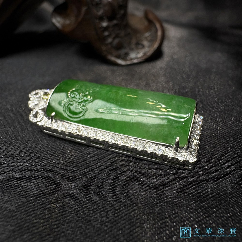 翡翠竹節璀璨鑽墜