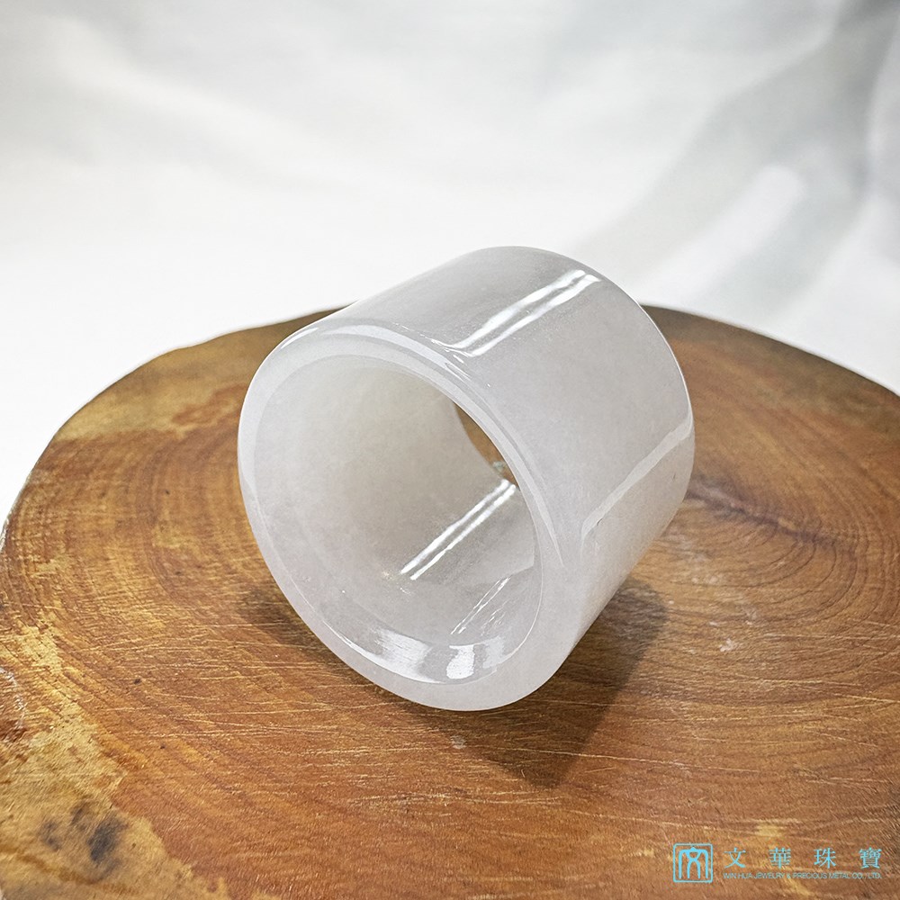 冰糯白月光扳指 國際圍約20圍