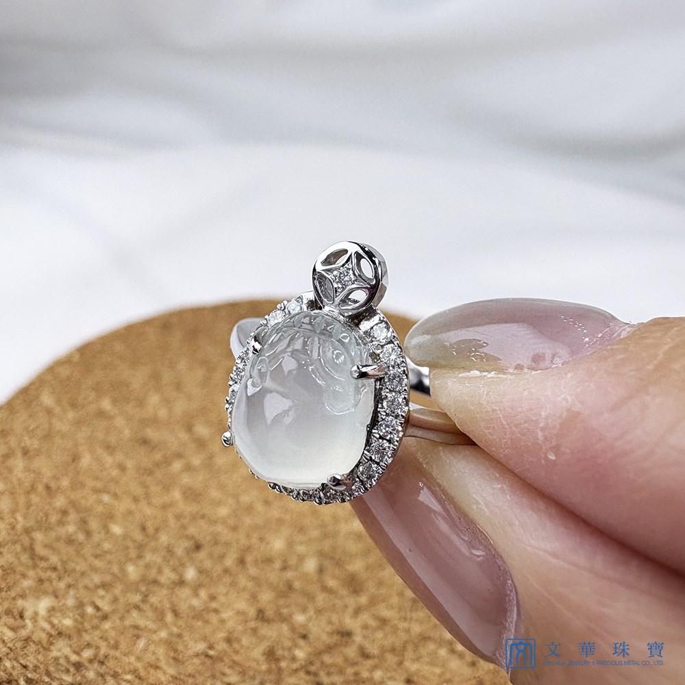 冰蟾咬錢戒指 國際圍10.5號