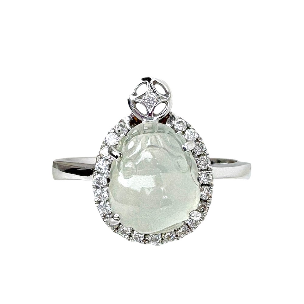 冰蟾咬錢戒指 國際圍10.5號