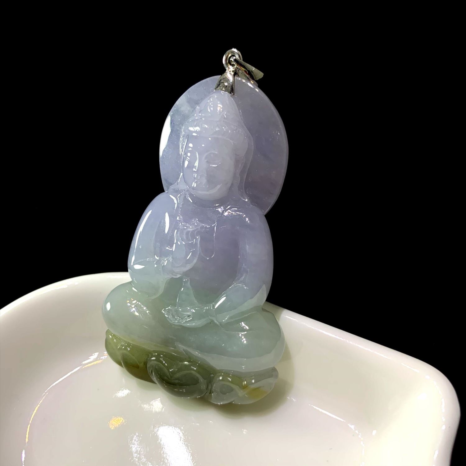 紫玉帶翡觀音玉墜(已售出)