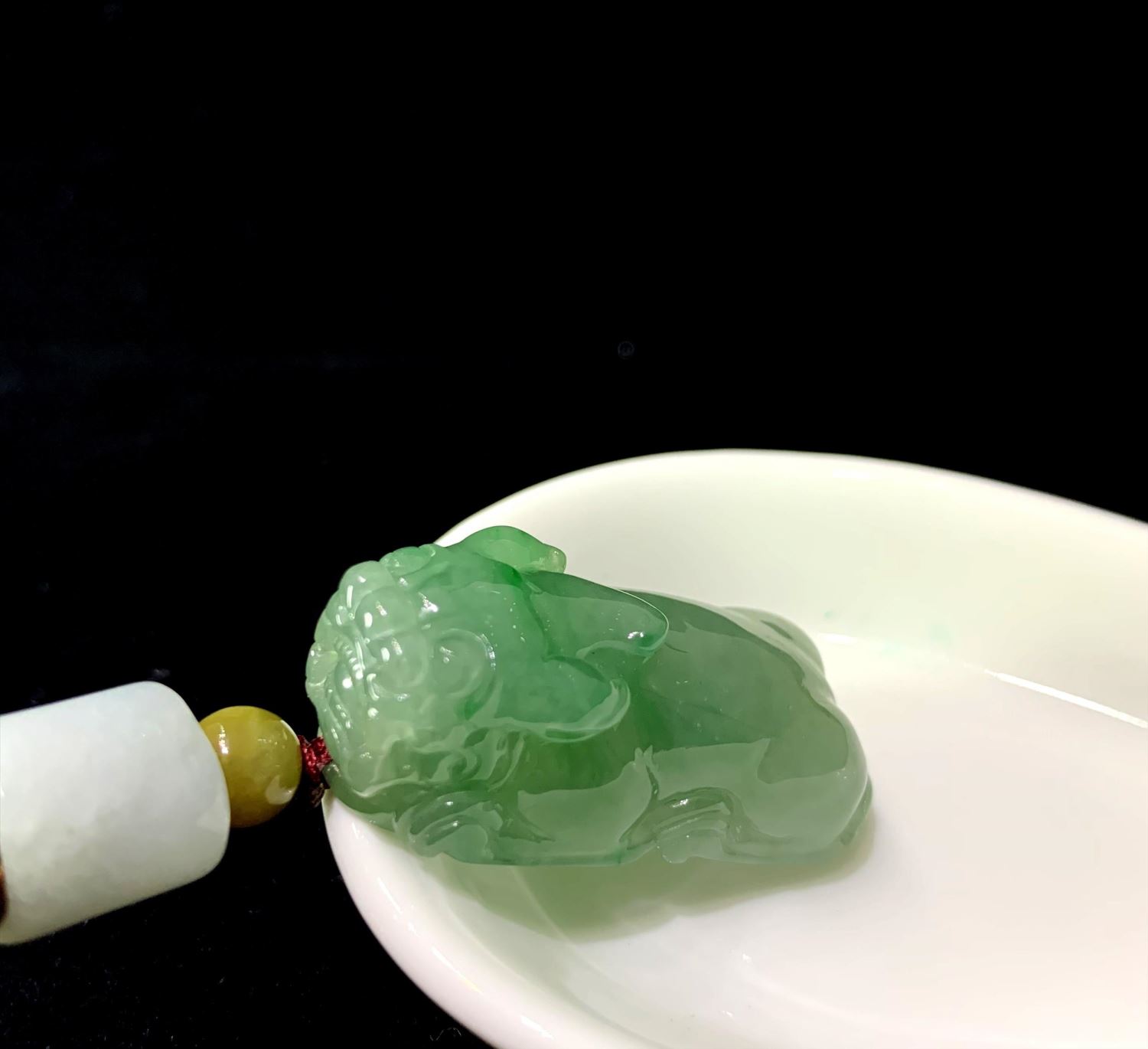 冰種油青招財貔貅掛件(已售出)