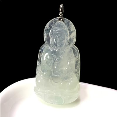 冰種厚材觀音玉墜(已售出)