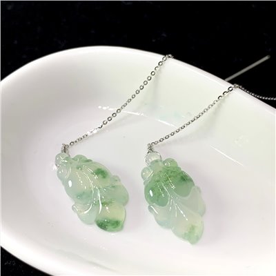 冰種金魚耳線式耳環