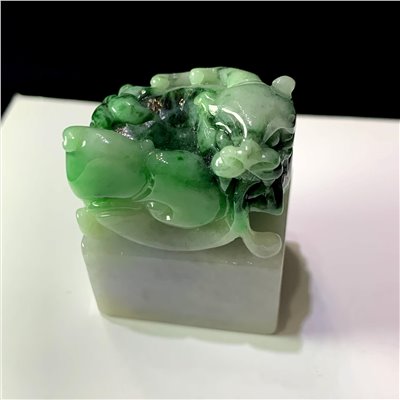 翡翠貔貅如意方印