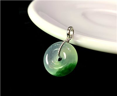 冰玻種飄蘭花平安扣(已售出)