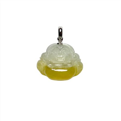 冰種黃翡彌勒玉墜(已售出)