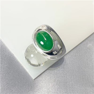 翡翠蛋面寬版戒