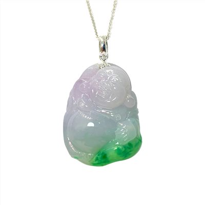 春帶財布袋彌勒佛玉墜(已售出)