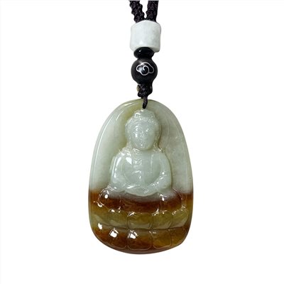 黃翡蓮花觀音玉墜(已售出)