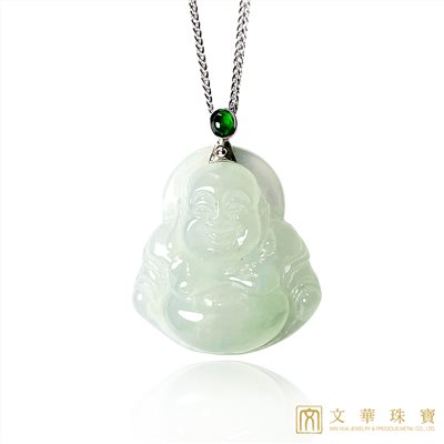 冰種芙蓉綠彌勒佛玉墜