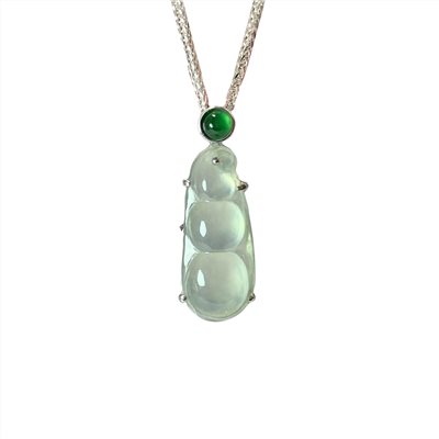 冰種放光小豆莢玉墜(已售出)
