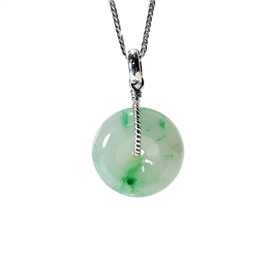 冰糯帶綠平安扣(已售出)