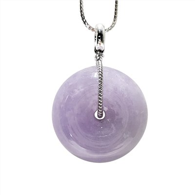 紫羅蘭超厚平安扣玉墜 (已售出)