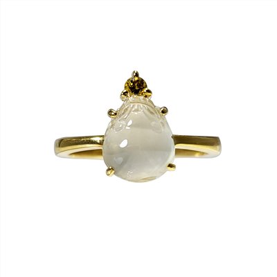 冰蟾咬錢黃k戒指(已售出)