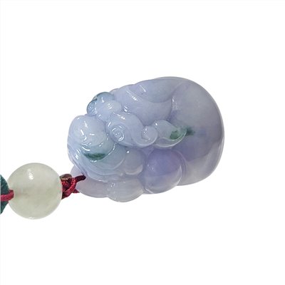 紫飄花玉蟾掛件玉墜 