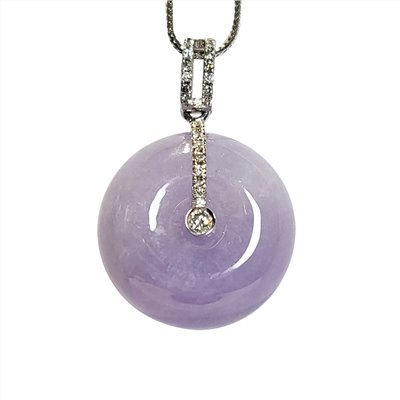 超厚紫羅蘭平安扣鑽墜(已售出)