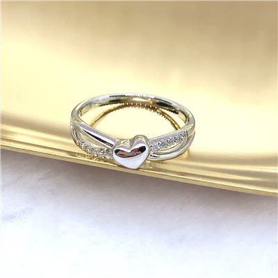 點點心鑽石線戒 PT950