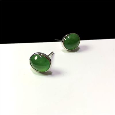 冰種翡翠蛋面耳環(已售出)