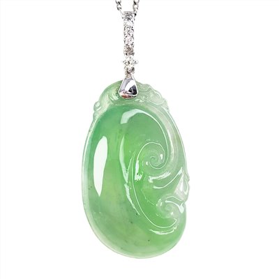 冰果綠如意玉墜 