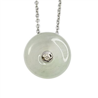 冰玻簡約平安扣 