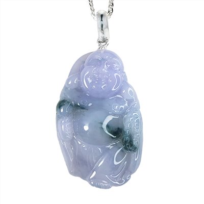 粉紫飄花彌勒佛